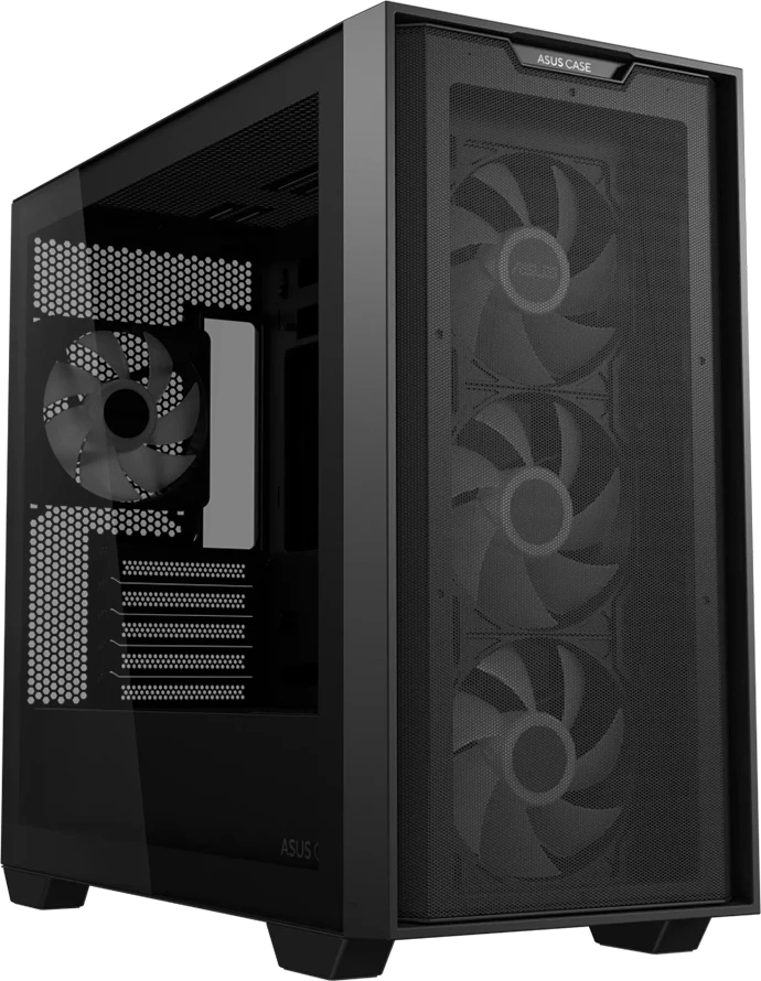 Kasë ASUS A21 PLUS microATX Tempered Glass, 4x ARGB ventilatorë, e zezë