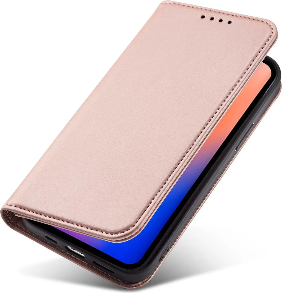 Mbështjellës Hurtel Magnet Card Case për iPhone 12 Pro Max, me xhep për karta, rozë