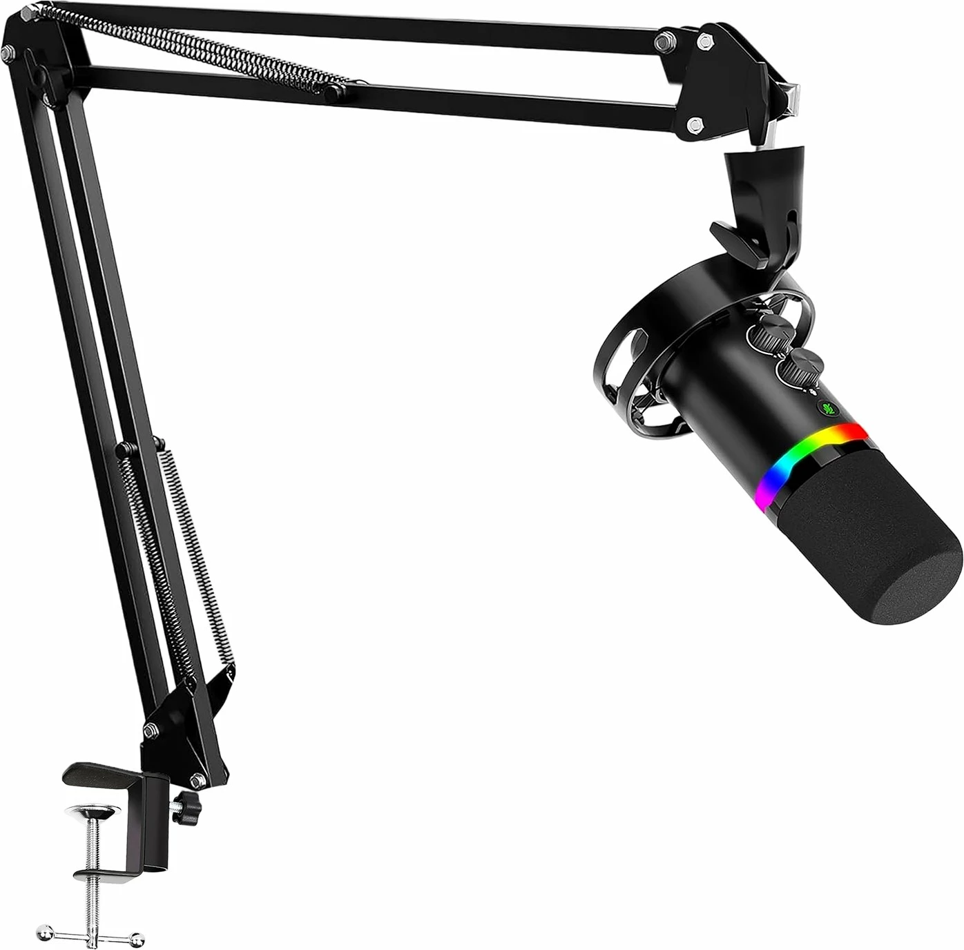 Mikrofon Redragon Solara GM307 dinamik USB/XLR me krah, RGB, i zi