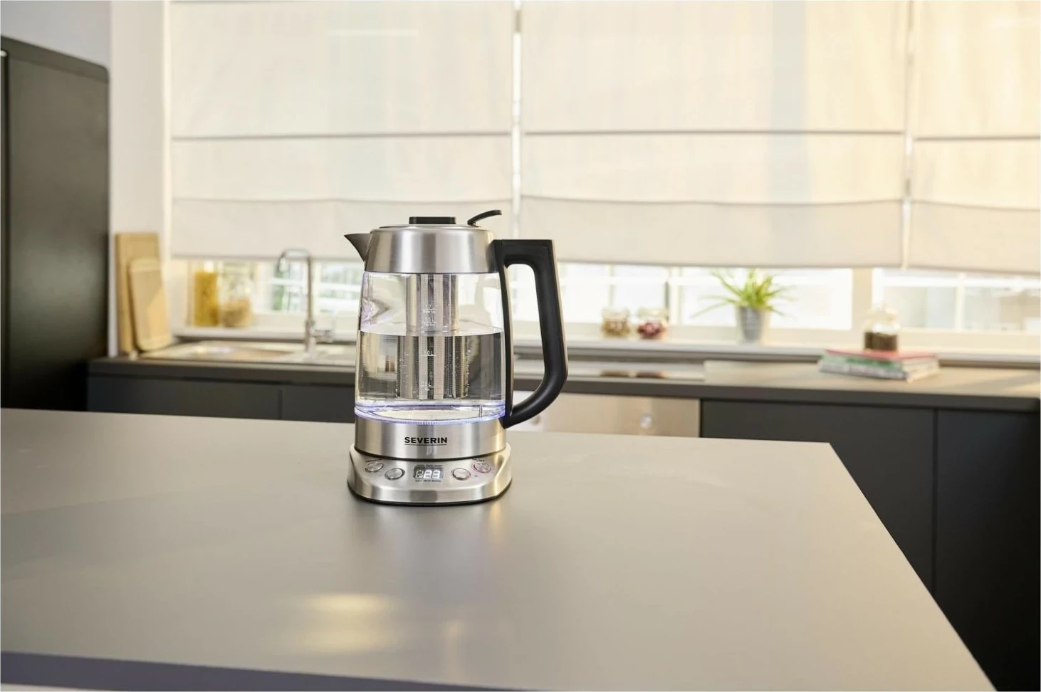 Çajnik elektrik Severin WK 3480, 1.7L, argjend