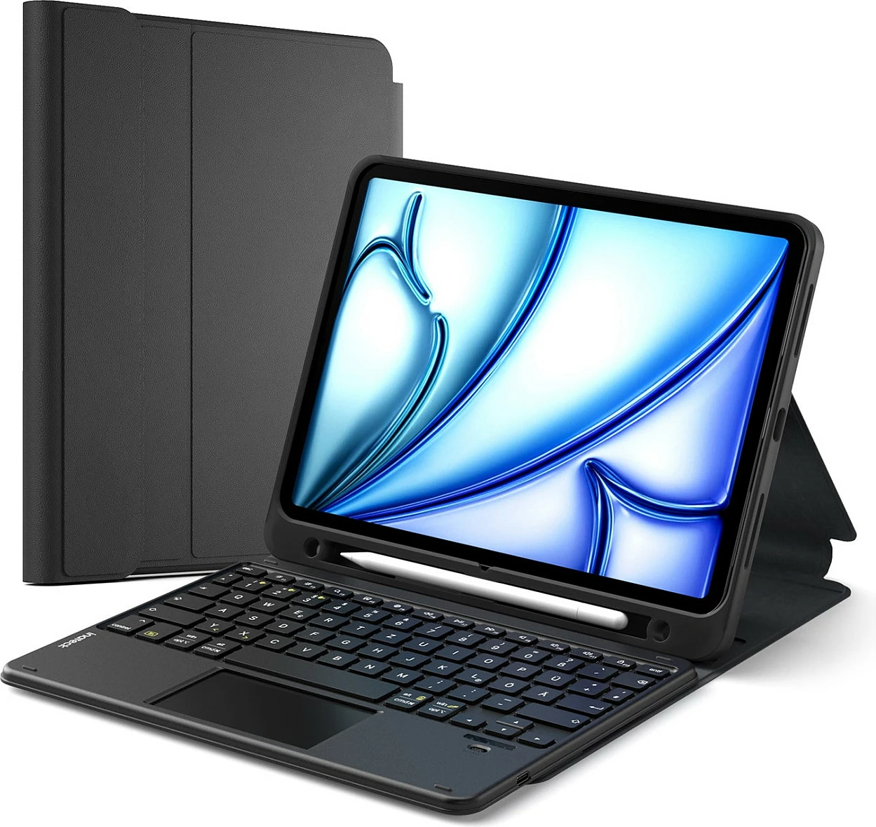 Tastierë me mbështjellës inateck KB002, Bluetooth, për iPad 11", me touchpad, e zezë