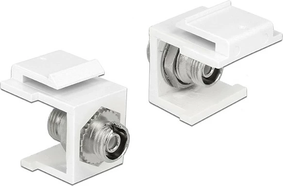Modul Keystone DeLOCK 86372, adaptor për fibër optike, 16.5 mm x 21.8 mm, i bardhë