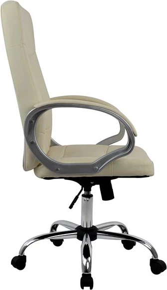 Karrige menaxheri për zyre, krem me bazë kromi, 64x55x120