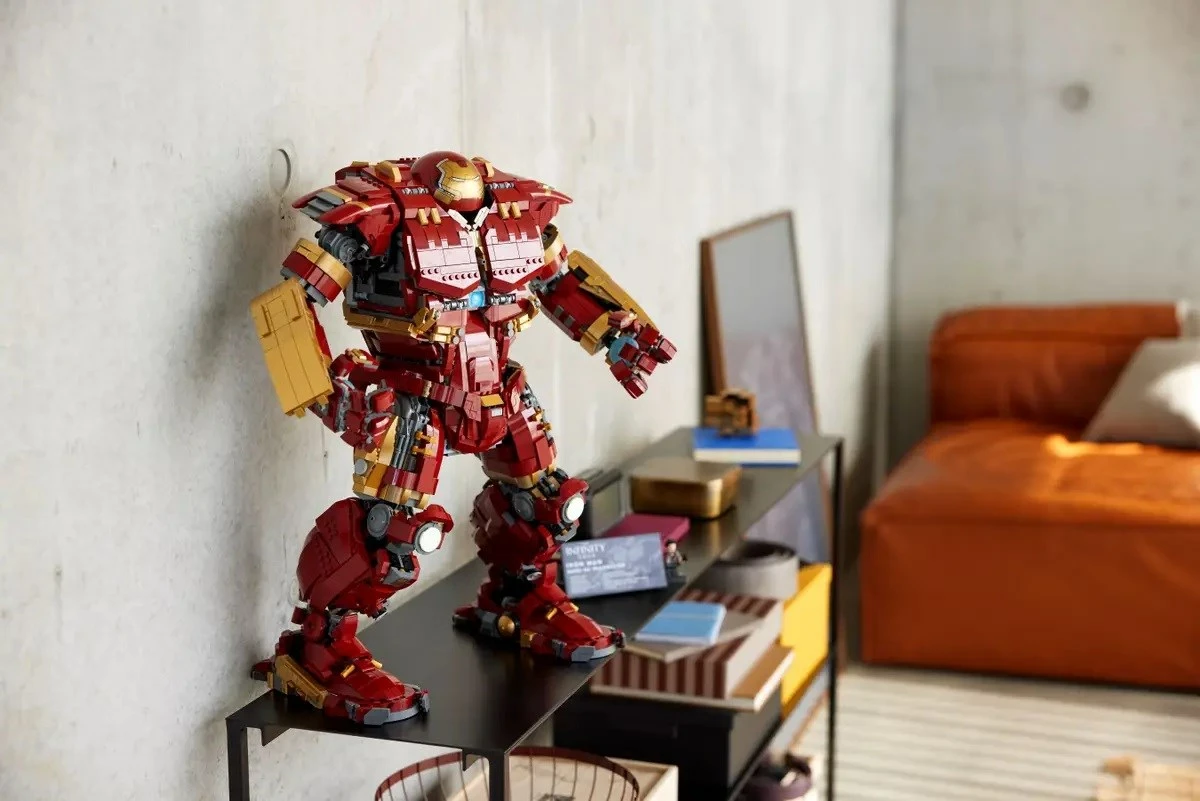 Set LEGO Marvel Hulkbuster 76210, 4049 pjesë, për të rritur, Kuq/Ari