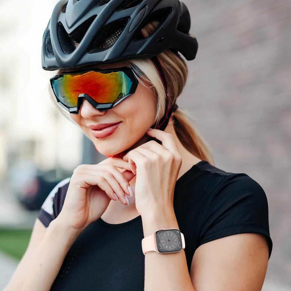 Rrip silikoni Tech-Protect për Apple Watch 4/5/6/7/8/9/SE/Ultra 1/2, Bezhe