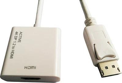 Adapter ROLINE DisplayPort në HDMI, aktiv DP v1.2, 15 m, i bardhë