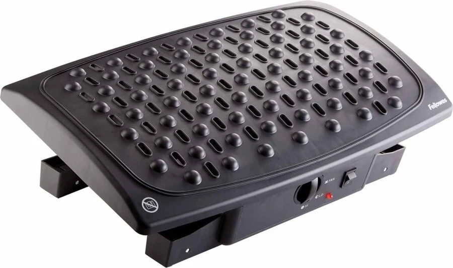 Mbështetëse këmbësh Fellowes Ergonomics professional cooling and heating, e zezë