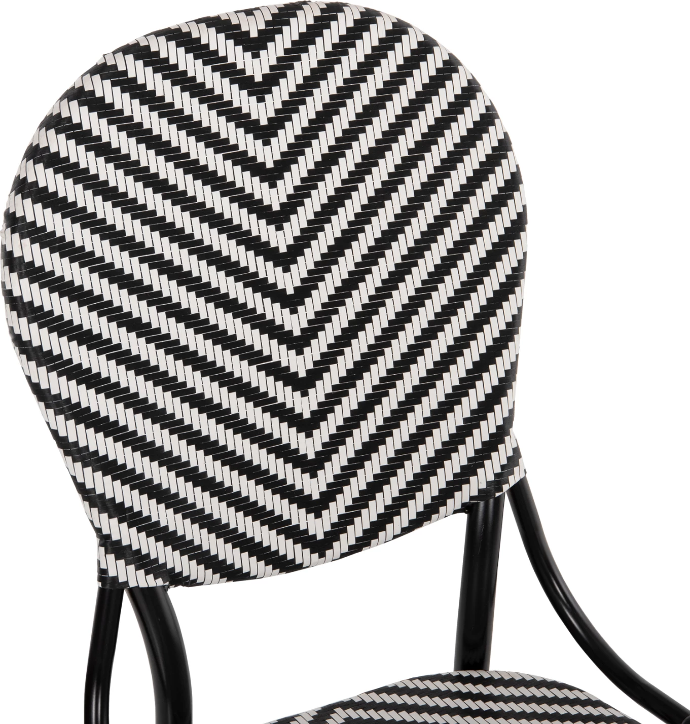 Karrige alumini FH5927.01 me tekstilene bardhë e zi, 46x56x95H cm