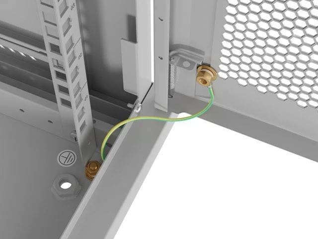 Kasë rrjeti LANBERG 19" 12U, varëse, 600x450mm, gri, derë me vrima