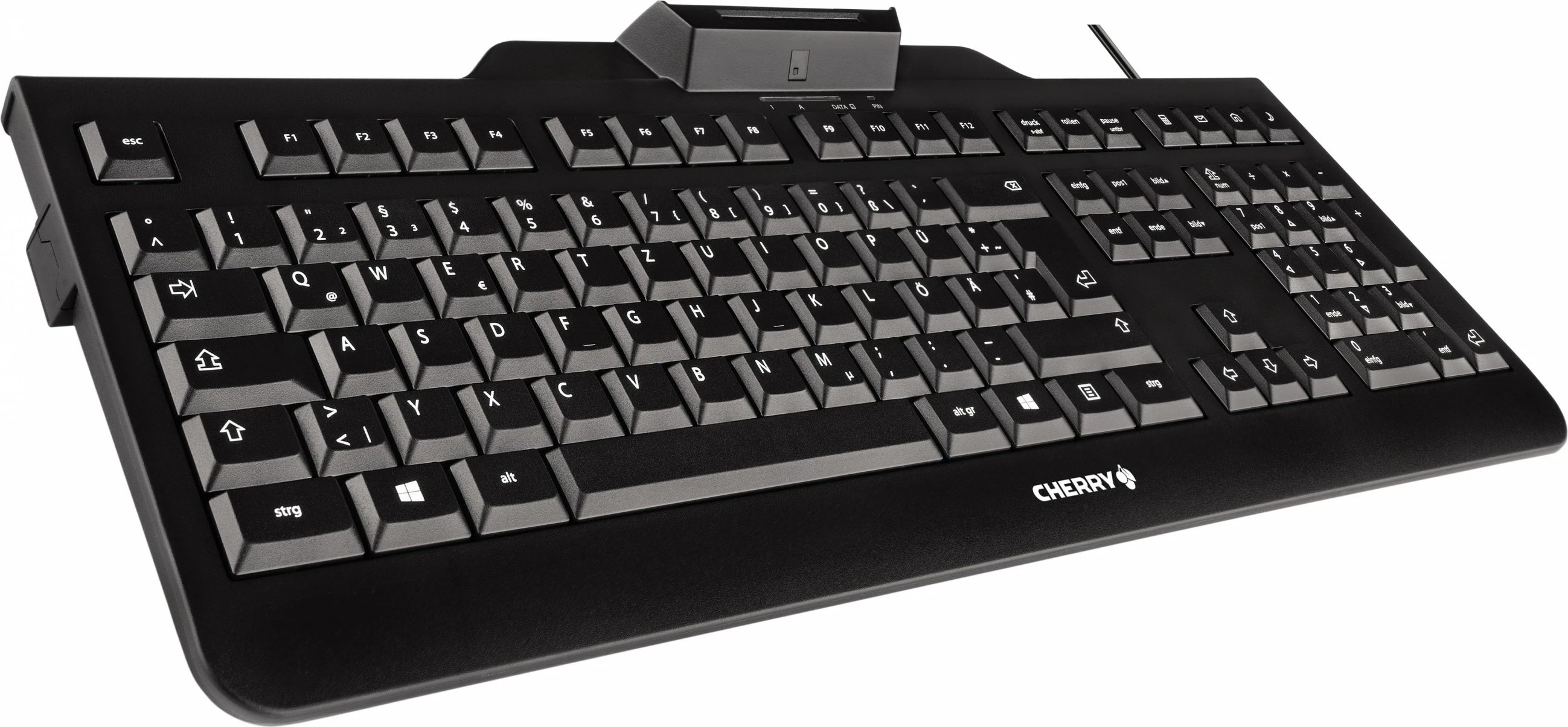 Tastierë Cherry KC 1000 SC, Full-size, Wired, AZERTY, Mekanike, E zezë