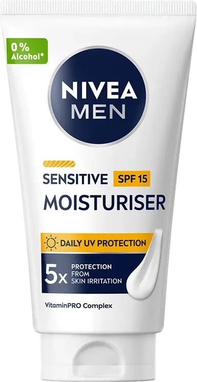 Krem fytyre hidratues për meshkuj Nivea Men Sensitive SPF15, 75ml