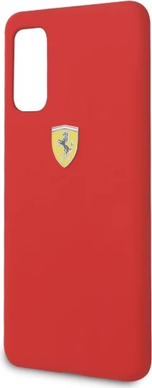 Mbështjellës Ferrari për Samsung Galaxy S20, silikon, Kuq