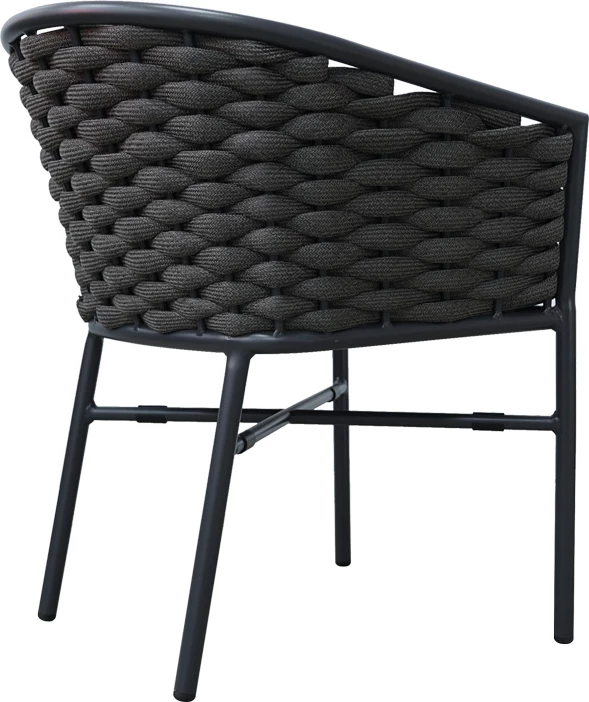 Karrige alumini Noevo e grumbullueshme, kornizë dhe jastëk gri, 57x62x77cm