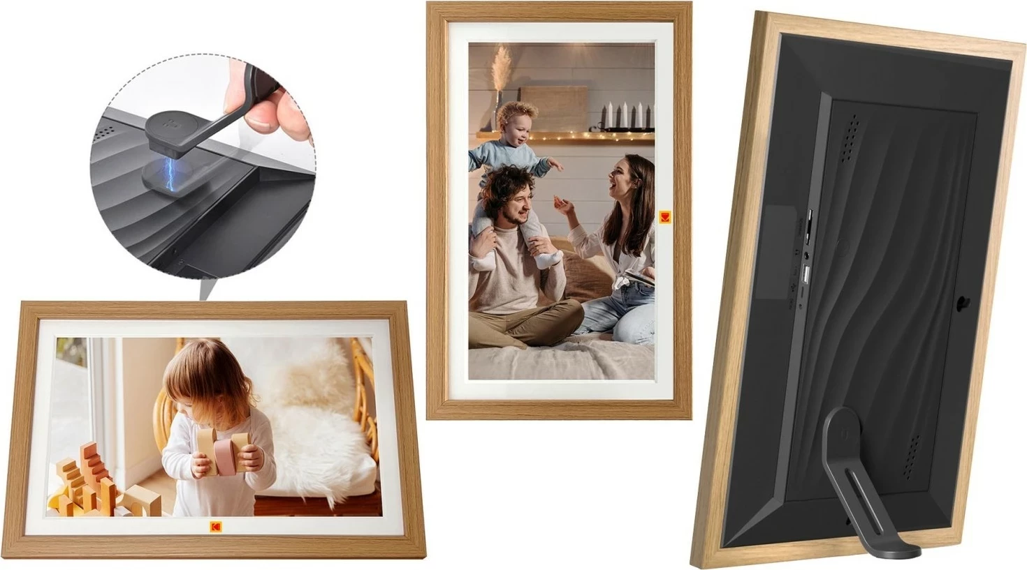 Kornizë digjitale Kodak RCF-1561P, 32GB, WiFi, FHD, kafe