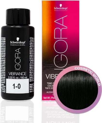 Ngjyrë për flokë Semi Permanente IG Vibrance 1-0 Black Natural, 60 ml