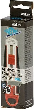 Cutter WEDO Safety Long Blade, 60x19mm, inox, zi/kuqe