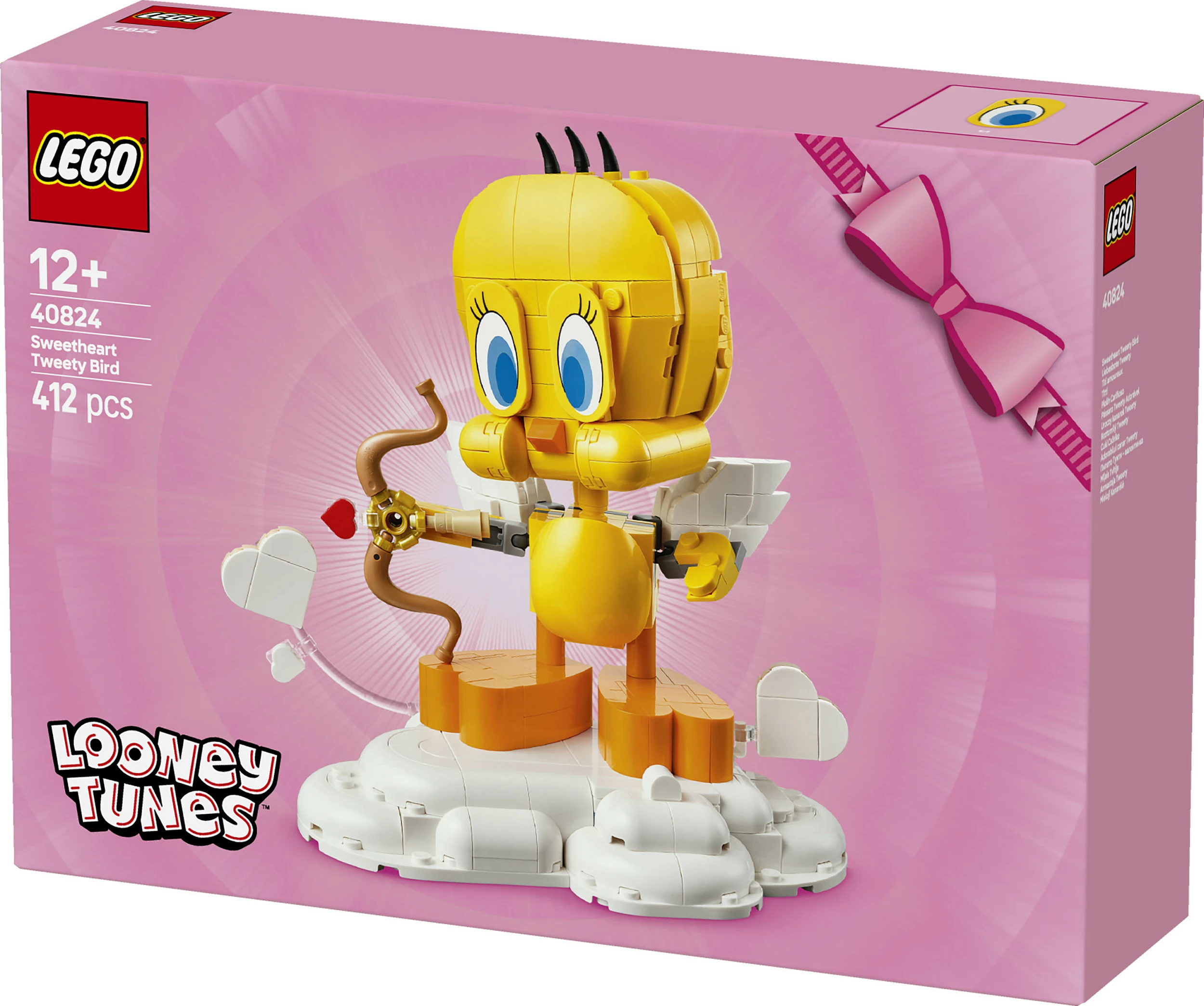 Set ndërtimi LEGO Iconic Sweetheart Tweety Bird 40824, 412 pjesë, 12+, shumëngjyrësh