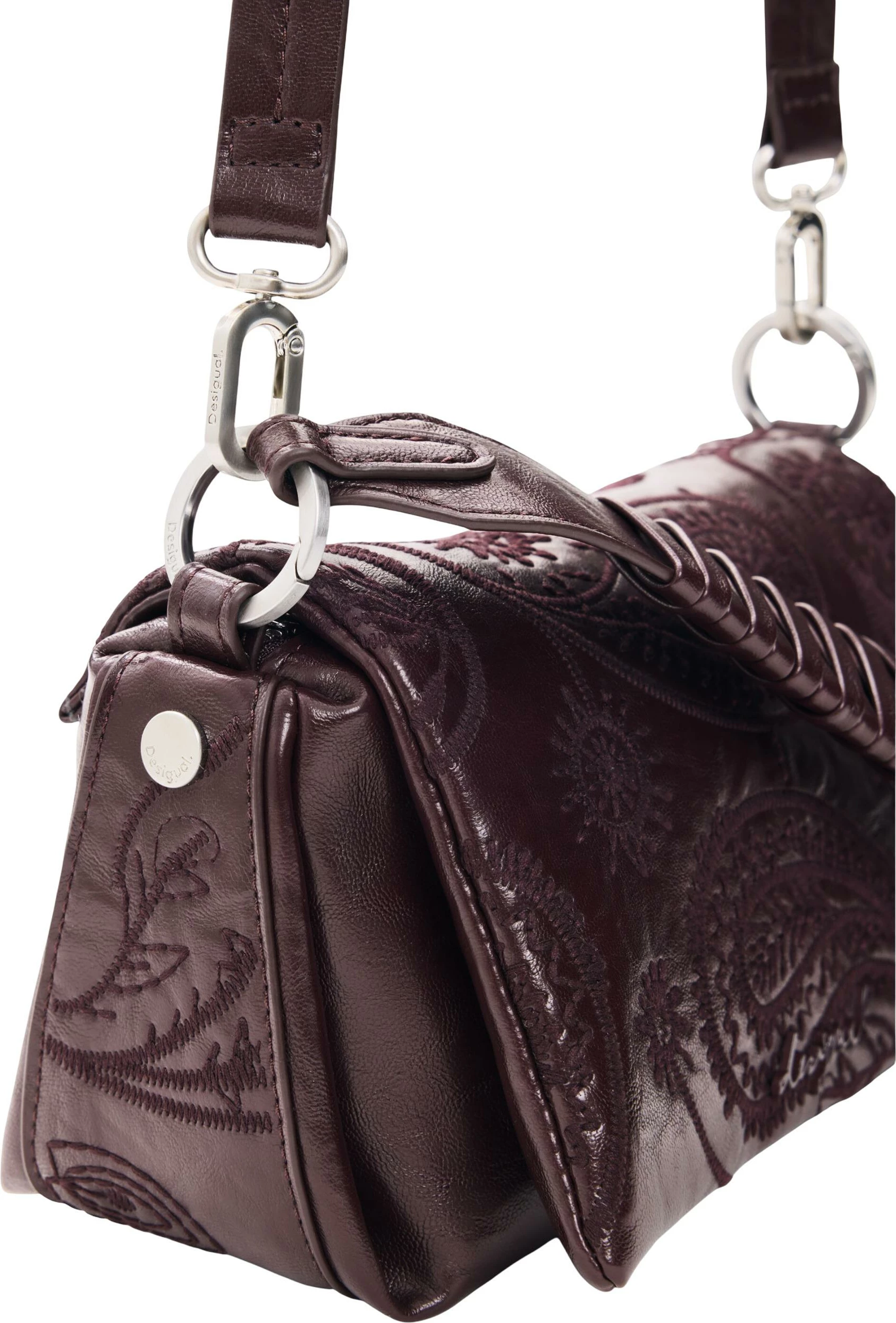 Çantë krahu për femra Desigual Siroco Naron Mini 26WAXPAA, kafe e errët