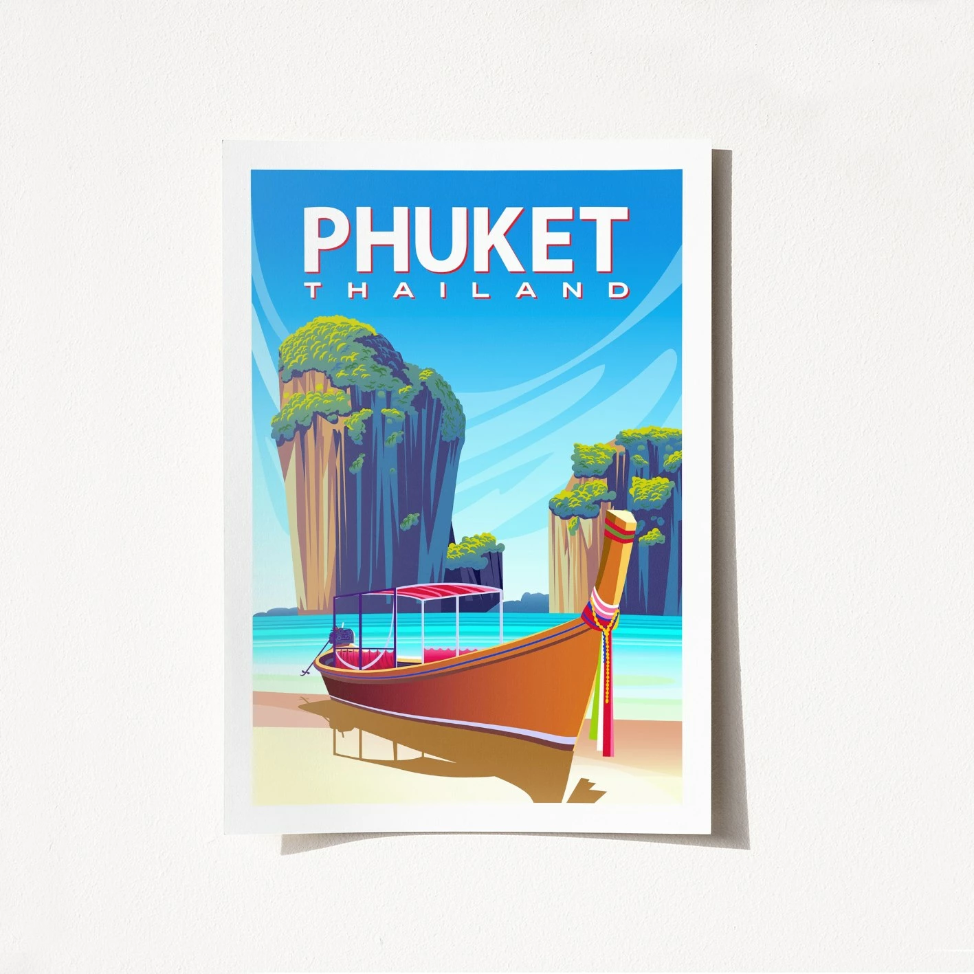 Poster A4 Phuket, shumëngjyrësh, 21x29.7cm