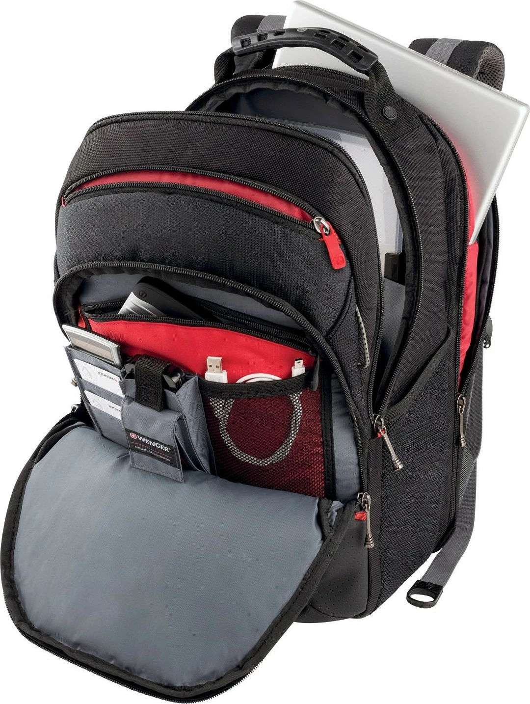 Rucksack për laptop Wenger Legacy, 15.6 inç, zi/gri