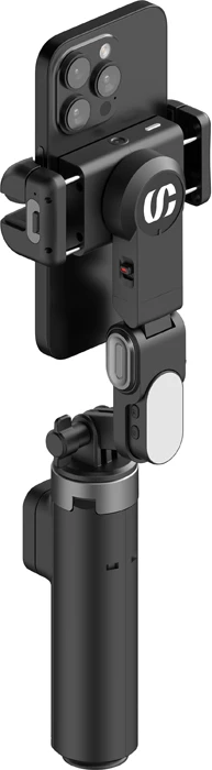 Gimbal mini AOCHUAN Smart M3 Pro mini, 4-në-1, AI face tracking pa aplikacion, RGB, Bluetooth remote, 66 cm, i zi