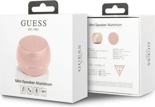 Altoparlant Bluetooth Guess GUWSALGEP mini, rozë