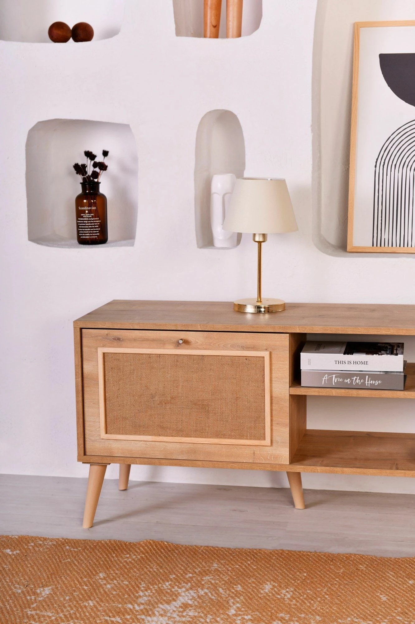 Komodë TV Skye Decor, jute, 180cm
