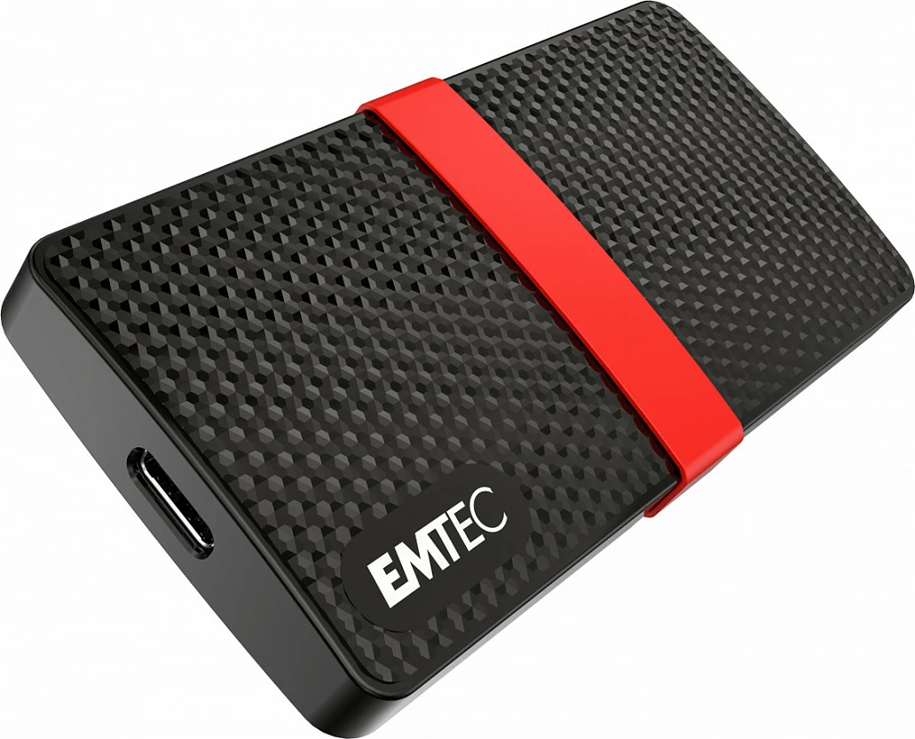 SSD Ekstern EMTEC X200 1TB, USB-C 3.2 Gen 1, 450MB/s, zi/kuqe