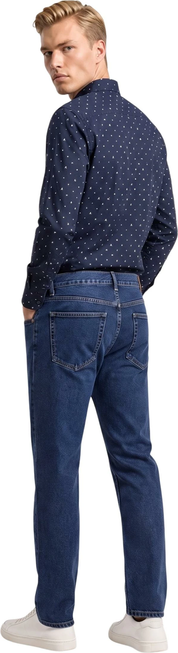 Këmishë për meshkuj Armani Exchange XM000625 AF13184, blu/bardhë [Madhësia: L]