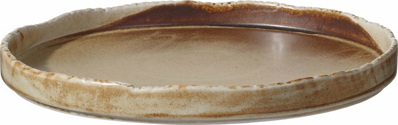 Pjatë e sheshtë Fine Dine Constancy 270mm, porcelan, kafe/bezhë, set 3 copë