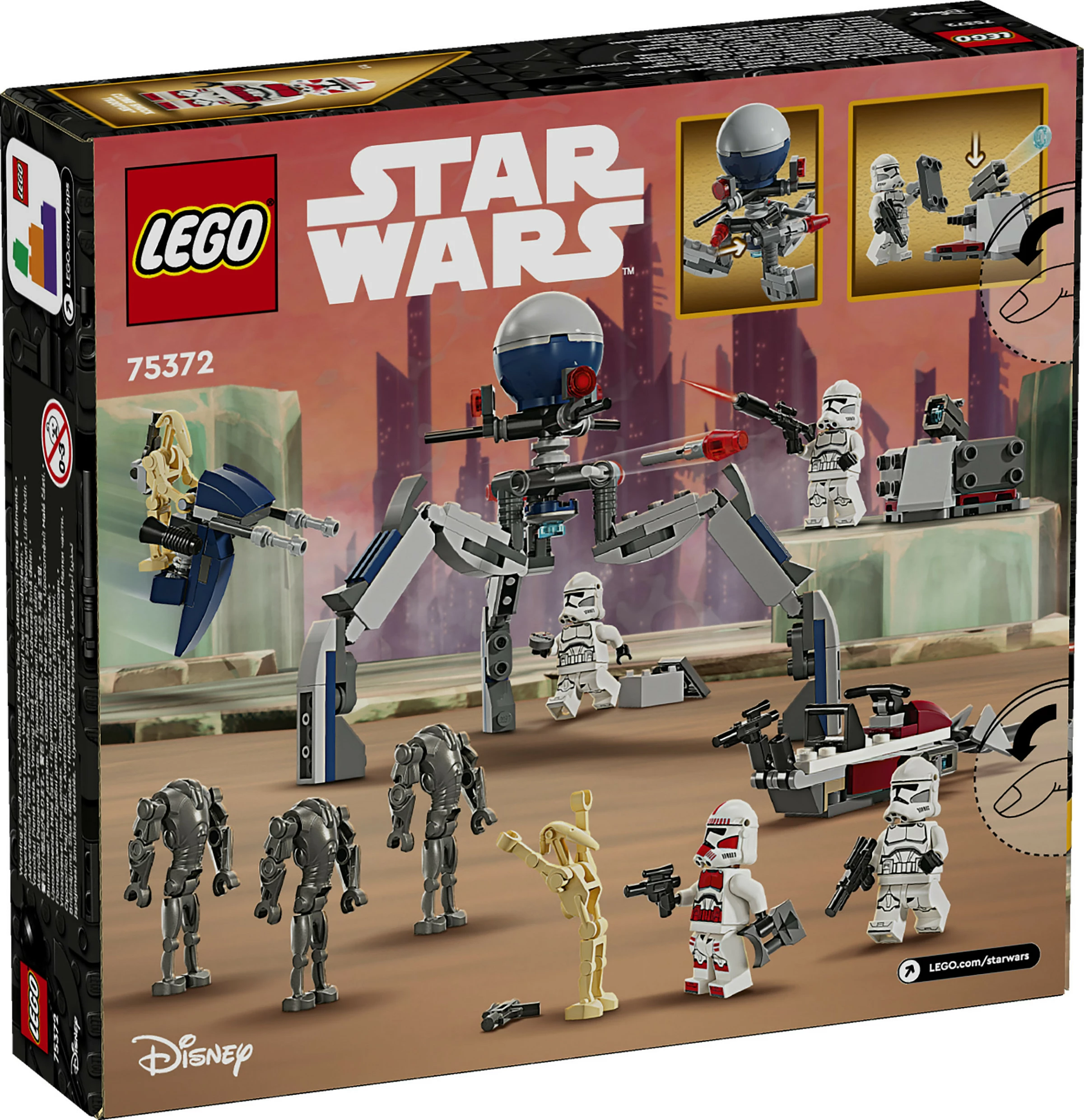 Set ndërtimi LEGO Clone Trooper & Battle Droid, 215 pjesë, plastikë, shumëngjyrësh