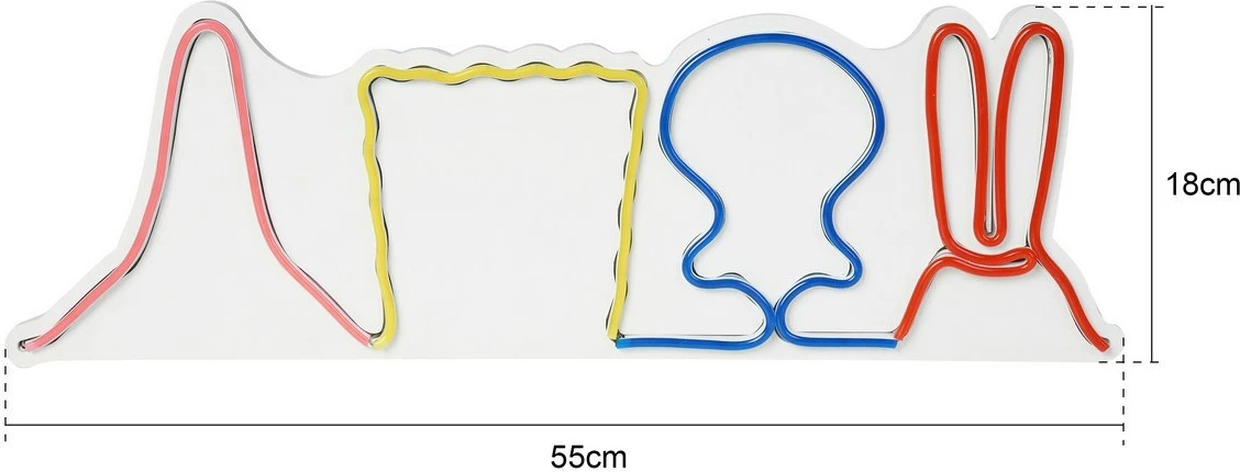 Dritë dekorative LED plastike, Wallity Sponge Team, shumëngjyrëshe