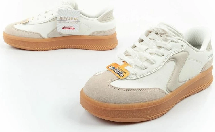 Atlete femra Skechers Lifted Luxe Slip-Ins, të bardha