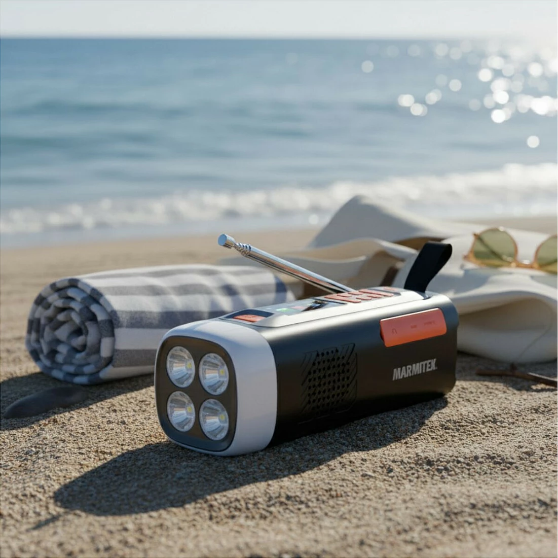 Radio portative Marmitek RESQ 200, DAB+/FM, Bluetooth 5.3, 4500 mAh, USB-C, e zezë