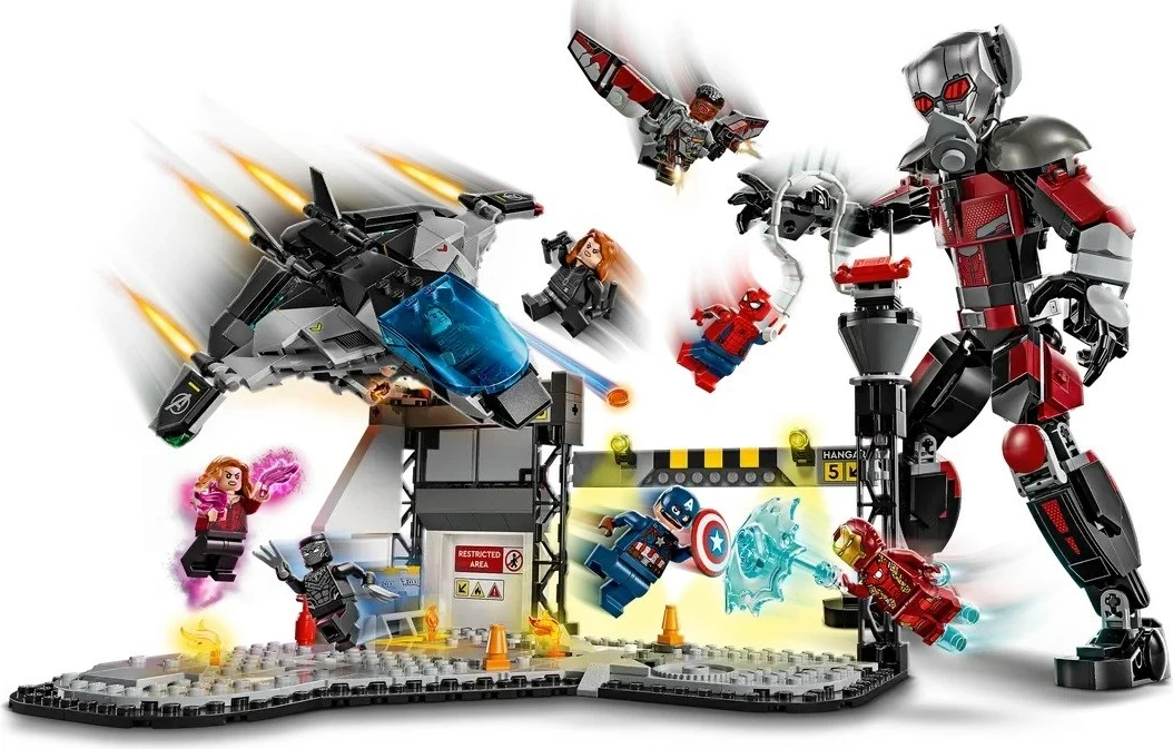 Set LEGO Marvel 76314 Captain America: Civil War Battle
