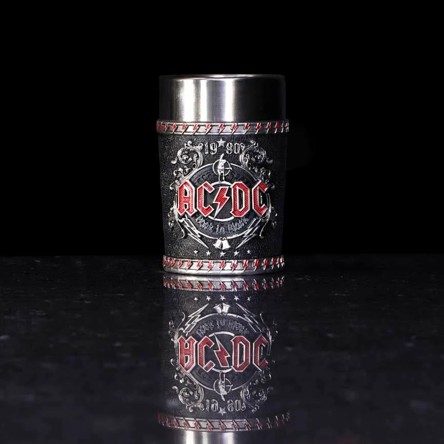 Gotë shot Nemesis Now AC/DC Back in Black, resinë me insert inox i heqshëm, e zezë/argjend