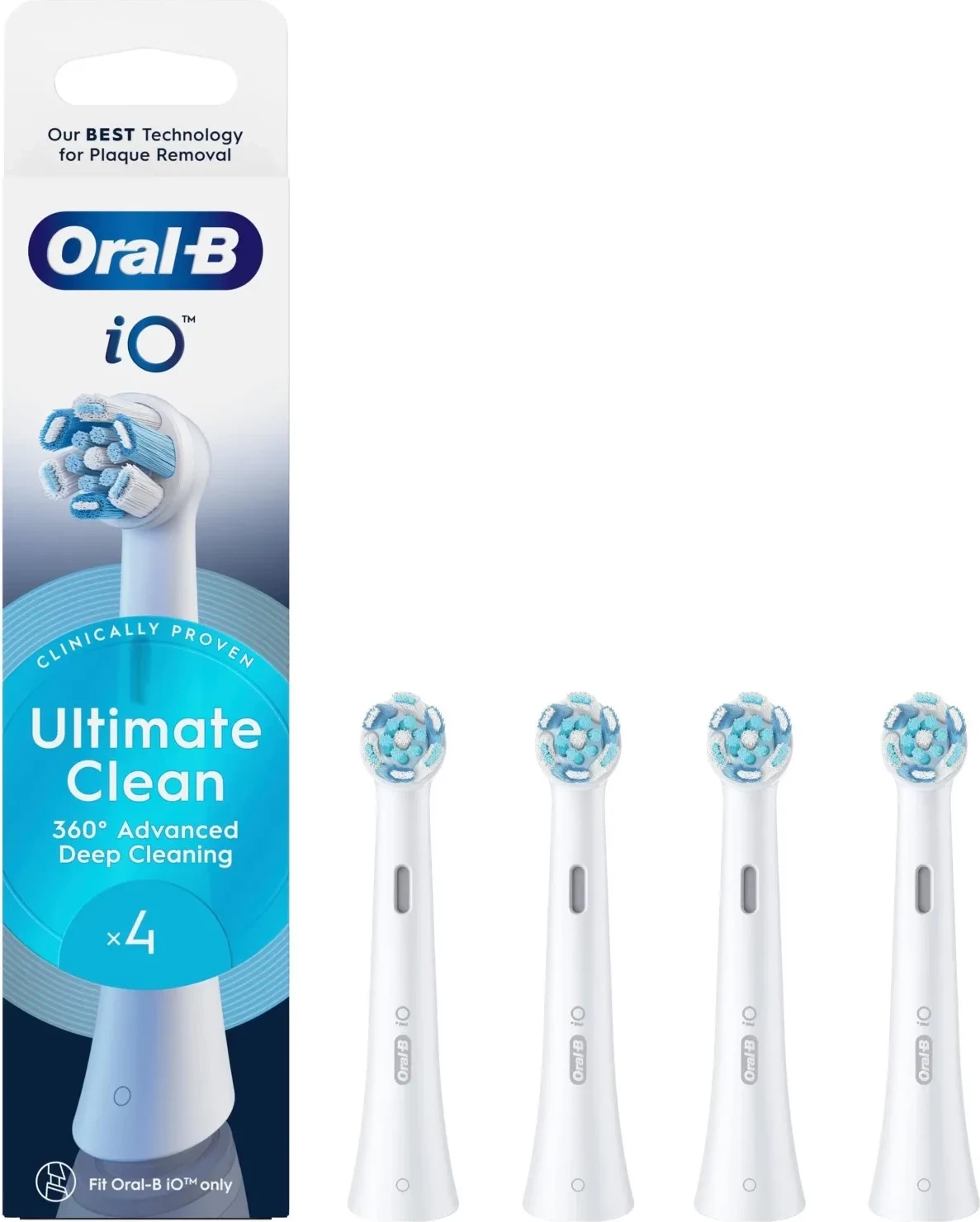 Koka rezervë për furçë dhëmbësh Oral-B iO Ultimate Clean EB4, 4 copë, e bardhë