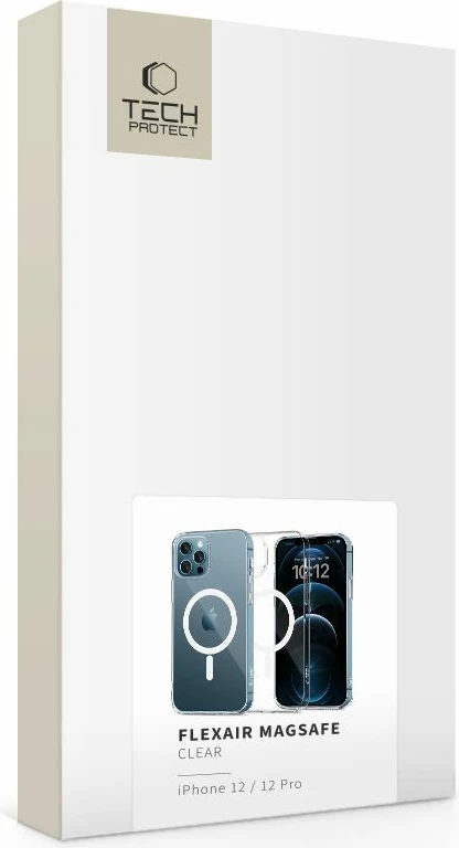Mbështjellës Tech-Protect FlexAir MagSafe për iPhone 12 / 12 Pro, Transparent