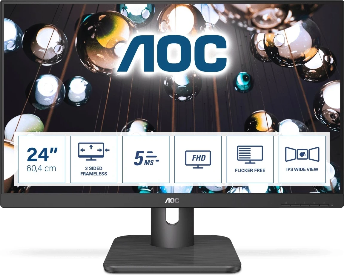 Monitor Kompjuteri AOC E1 24E1Q, 23.8", Full HD LED, i Zi