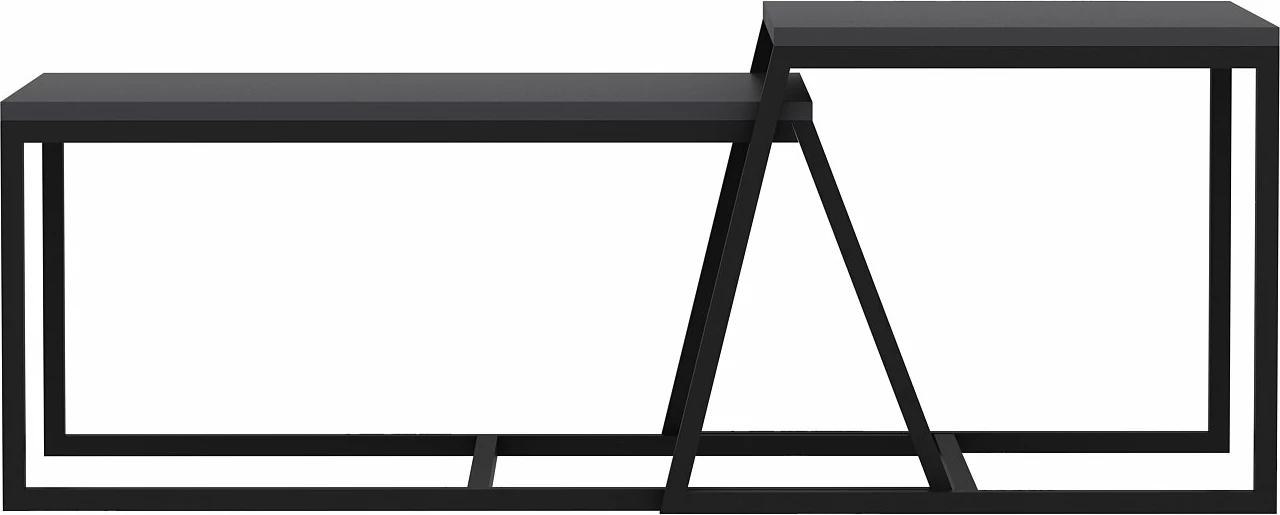 Set tavolinash kafeje Hanah Home, minimal, ngjyrë antracit