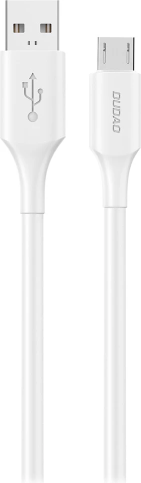 Kabllo karikimi dhe të dhënash, Dudao, L2SM, USB-A në micro USB, 6A, 1.2 m, e bardhë