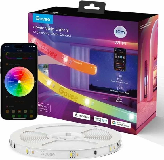 LED dritë shirit Govee H612C 10m, RGBIC, 2 copë