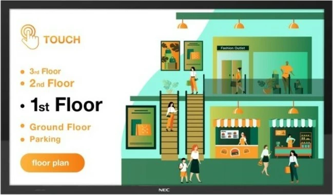 Monitor me prekje format i madh, Sharp MultiSync M432, 43" 4K UHD, IPS 60Hz, 500 nit, 24/7, VESA 300x300, i zi