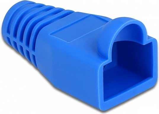 Mbrojtëse strain relief për fishë RJ45 DeLOCK, gome, 20 copë, blu