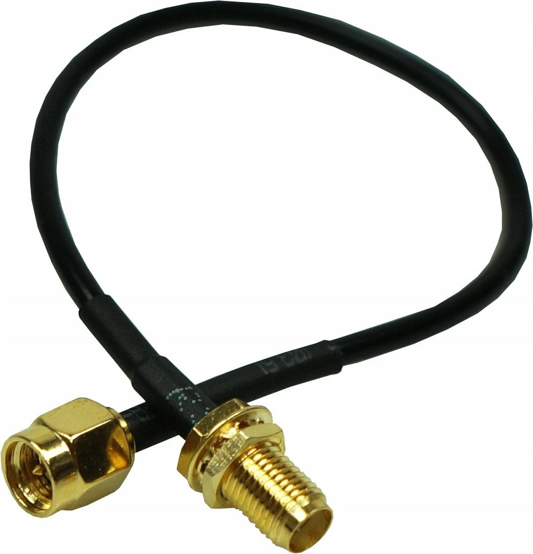 Kabllo antene Ropam AT-SMAM-20-SMAF 0.2 m SMA-m në SMA-f 50 Ohm RG174, e zezë
