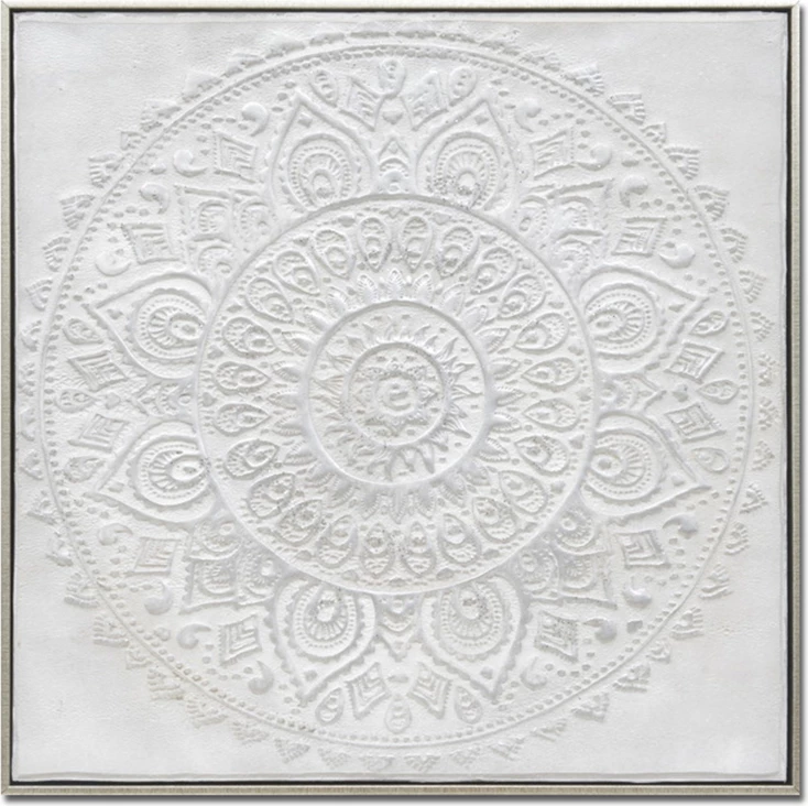 Pikturë dekorative SAVOIR, kanavacë, dru, e bardhë-ari, 62x62x5cm