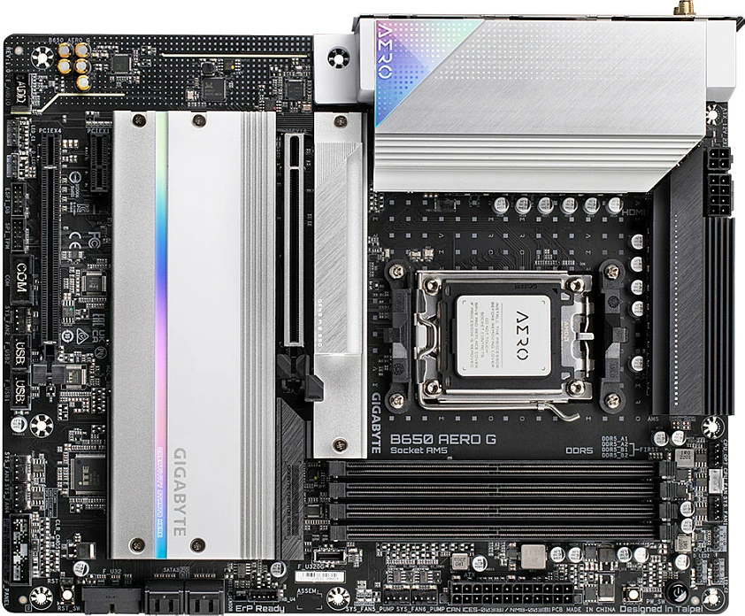 Pllakë amë Gigabyte B650 AERO G, Socket AM5, AMD B650, Bluetooth 5.2, argjendtë/bardhë