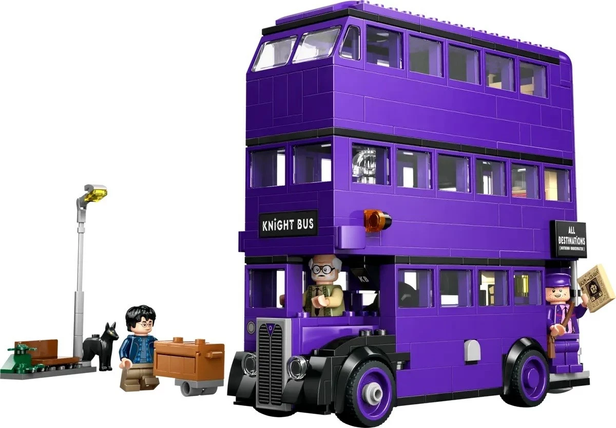 Set LEGO Harry Potter Knight Bus Adventure 76446, 4 minifigura, 499 pjesë, e purpurt
