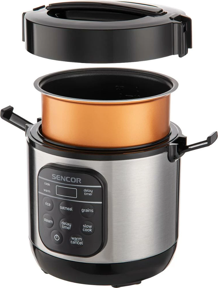 Tenxhere për gatim orizi Sencor, 0.6l, hiri/zezë