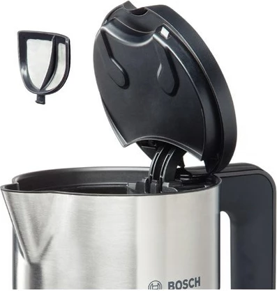 Vluese uji elektrike Bosch TWK8611P 1.5L, 2400W, çelik inox, e bardhë 